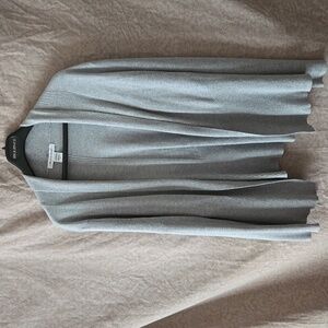 99 JANE STREET open faced grey ribbed cardigan. Women's XL